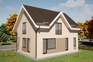 Casa de BCA cu etaj si terasa 150 mp constructie zidarie 106 -  vizualizare 3d casa imagine 6 thumbnail