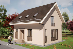 Casa de BCA cu etaj si terasa 150 mp constructie zidarie 106 -  vizualizare 3d casa imagine 7 thumbnail