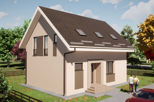 Casa de BCA cu etaj si terasa 150 mp constructie zidarie 106 -  vizualizare 3d casa imagine 8 thumbnail