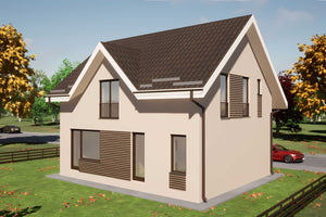 Casa de BCA cu etaj si terasa 150 mp constructie zidarie 106 -  vizualizare 3d casa imagine 9 thumbnail