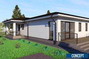 Casa de caramida moderna fara etaj constructie zidarie 012 - foto casa cu terasa acoperita 3d imagine 4 thumbnail