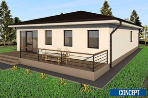 Casa de caramida moderna fara etaj constructie zidarie 012 - foto casa cu terasa acoperita 3d imagine 6 thumbnail
