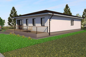 Casa de caramida moderna fara etaj constructie zidarie 012 - foto casa cu terasa acoperita 3d imagine 8 thumbnail