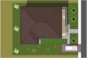 Casa de caramida moderna fara etaj constructie zidarie 012 - foto acoperis casa cu terasa acoperita 3d imagine 10 thumbnail