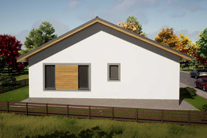Casa de caramida sau BCA 4 camere terasa constructie zidarie -  constructie casa 3d imagine 5 thumbnail