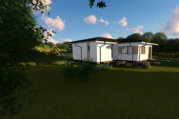 Casa de caramida sau BCA constructie pe un nivel de 120 mp - exterior 3d casa poza 9