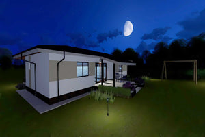 Casa de caramida sau BCA constructie pe un nivel de 120 mp - exterior 3d casa poza 10 thumbnail