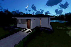 Casa de caramida sau BCA constructie pe un nivel de 120 mp - exterior 3d casa poza 13 thumbnail