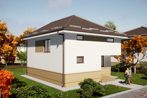Casa de caramida sau BCA cu 4 camere constructie zidarie 104 - aspect exterior casa imagine 5 thumbnail