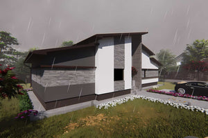 Casa de caramida sau BCA fara etaj constructie zidarie 046 -  vedere design 3d casa imagine 6 thumbnail
