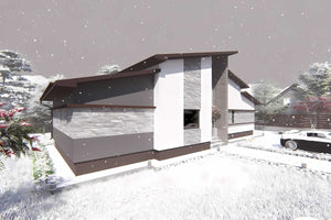 Casa de caramida sau BCA fara etaj constructie zidarie 046 -  vedere design 3d casa imagine 7 thumbnail