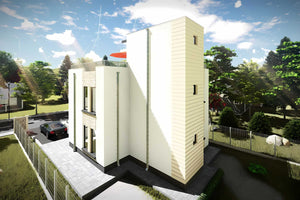 Casa din BCA Ytong etaj fara acoperis constructie zidarie 81 - exterior casa 3D poza 7 thumbnail