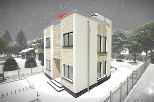 Casa din BCA Ytong etaj fara acoperis constructie zidarie 81 - exterior casa 3D poza 11 thumbnail