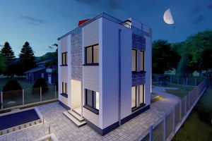 Casa din BCA Ytong etaj fara acoperis constructie zidarie 81 - exterior casa 3D poza 13 thumbnail