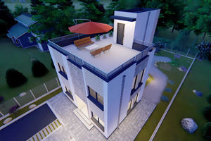 Casa din BCA Ytong etaj fara acoperis constructie zidarie 81 - exterior casa 3D poza 14 thumbnail