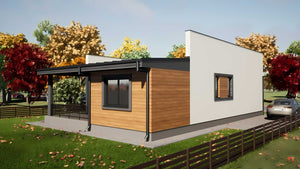 Casa din BCA Ytong fara etaj constructie zidarie 3 camere 93 -  aspect casa la exterior foto 5 thumbnail