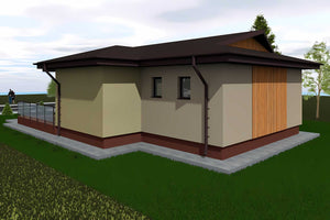 Casa din BCA Ytong pe un nivel 110mp constructie zidarie 021 - exterior 3d casa fotografie 4 thumbnail