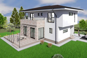 Casa din caramida constructie zidarie 4 camere cu terase 009 - fatada casa foto 5 thumbnail