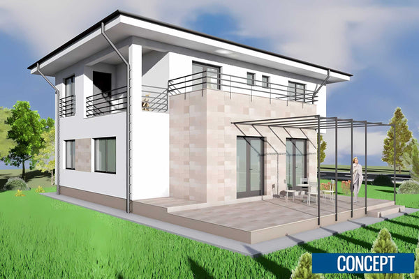 Casa din caramida constructie zidarie 4 camere cu terase 009 - fatada casa foto 9