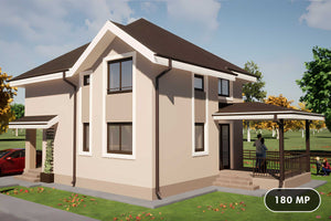 Casa din caramida sau BCA 180 mp constructie din zidarie 110 - volum casa fotografia 1 thumbnail