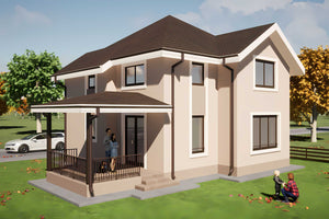 Casa din caramida sau BCA 180 mp constructie din zidarie 110 - volum casa fotografia 5 thumbnail