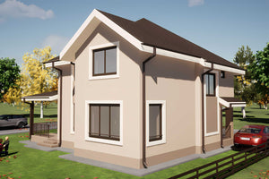 Casa din caramida sau BCA 180 mp constructie din zidarie 110 - volum casa fotografia 6 thumbnail