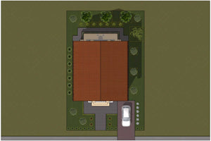 Casa din caramida sau BCA constructie zidarie cu terase 005 - acoperis casa 3D imagine 7 thumbnail