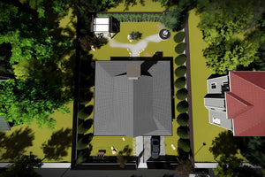 Casa din caramida sau BCA cu mansarda constructie zidarie 48 - exterior 3D casa cu horn mare acoperis imagine 13 thumbnail