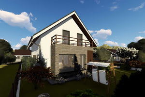 Casa din caramida sau BCA cu mansarda constructie zidarie 58 - casa la exterior fotografie 8 thumbnail