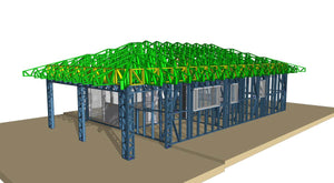 Casa in constructie montaj schelet metalic panouri pereti thumbnail