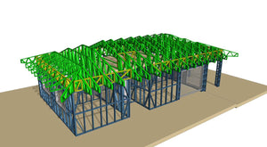 Casa in constructie montaj schelet metalic panouri pereti thumbnail