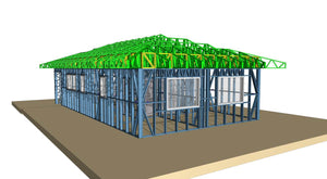 Casa in constructie montaj schelet metalic panouri pereti thumbnail