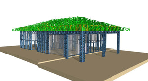 Casa in constructie montaj schelet metalic panouri pereti thumbnail