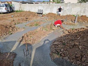 Casa in Ilfov etapa de turnare beton mort in santurile fundatiei thumbnail