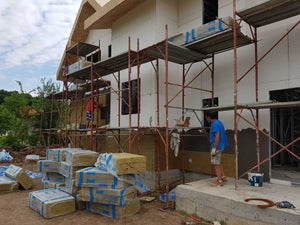 Placare fatada cu vata bazaltica 100mm, proiect casa Fireproof Saftica thumbnail