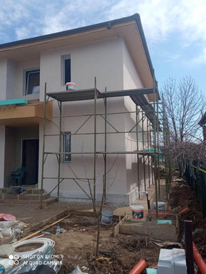 Casa pe structura metalica finisare fatade cu tencuiala decorativa de exterior thumbnail
