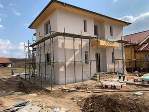 Casa pe structura metalica finisare fatade cu tencuiala decorativa de exterior thumbnail
