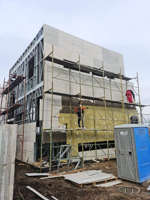 Casa structura metalica Otopeni inchideri exterioare pereti cu fibrociment thumbnail