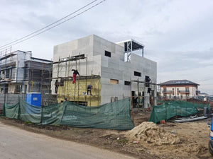 Casa structura metalica Otopeni inchideri exterioare pereti cu fibrociment thumbnail