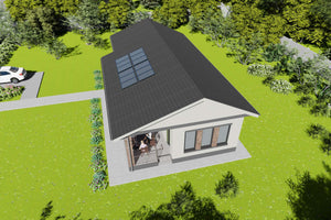 Casa structura metalica proiect cu 3 camere si terasa 115 mp - design casa moderna imagine 14 thumbnail