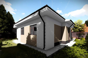 Casa zidarie 3 dormitoare si living constructie pe un nivel - design casa fotografie 7 thumbnail