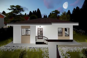 Casa zidarie 3 dormitoare si living constructie pe un nivel - design casa fotografie 11 thumbnail