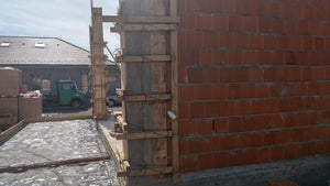 Cofrare turnare beton stalpi si zidarie pereti exteriori casa 386 mp thumbnail