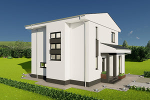 Concept arhitectural casa moderna pe structura metalica - Amprenta 80 mp thumbnail