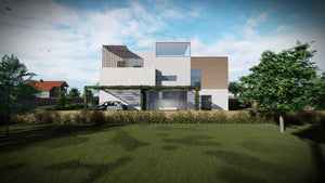 Concept arhitectural vila rezidentiala vizualizare in 3D thumbnail