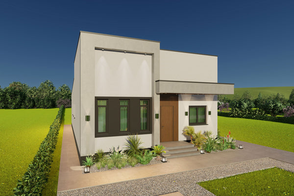 Concept vizual imobil modern tip casa modulara la cheie