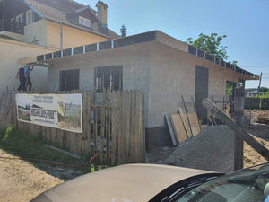Constructie casa 116 mp in faza de inchideri exterioare fatade cu fibrociment thumbnail