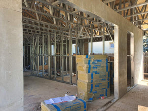 Constructie casa 116 mp in faza de inchideri exterioare fatade cu fibrociment thumbnail