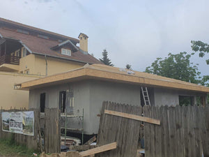 Constructie casa 116 mp in faza de inchideri exterioare fatade cu fibrociment thumbnail