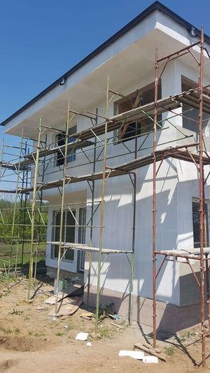 Constructie casa 155 mp aplicare strat amorsa pe fatade thumbnail